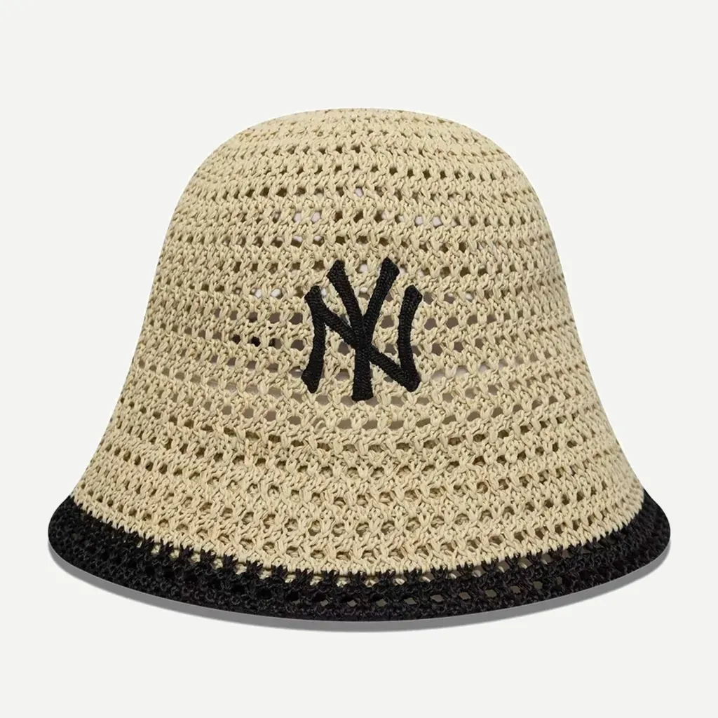 [60856308] Knit Bucket New York Yankees Explorer MLB "Beige"