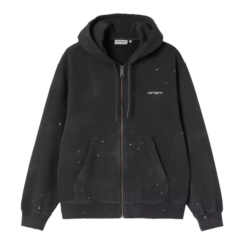 Hooded Painter Jacket "Black / Destroy Wash"