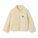 Veste Courte Capuche Ample ML Zippée "Ecru" - KHOK16A