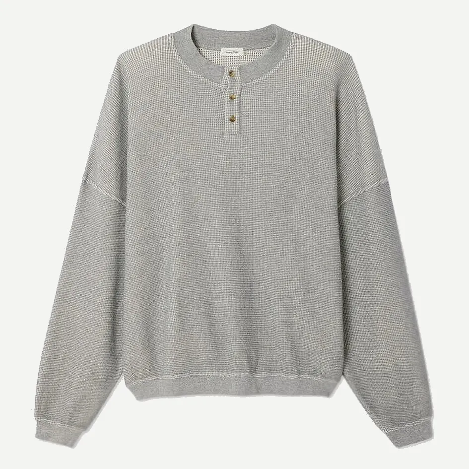[MCAW03AGRIS] SWEAT ML Col Tunisien CAWBAY "Gris Chiné" - MCAW03A (S)