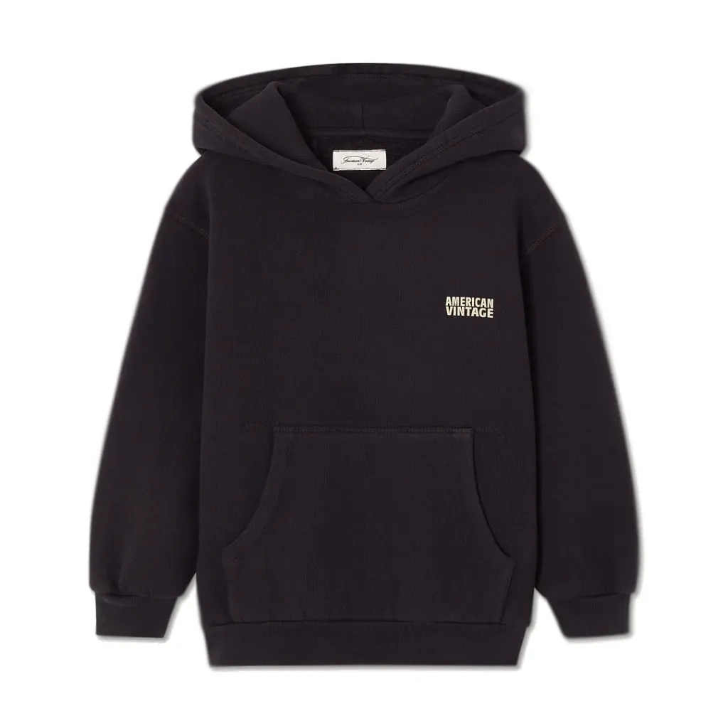 Sweat ML Capuche Kids Izubird "Charbon Vintage" - KIZU03A