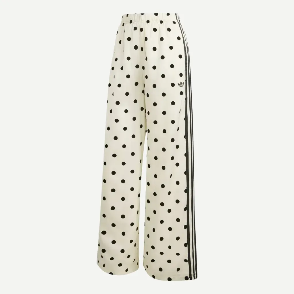 [KV1168] Satin Polka Dots Wide Legs Pant "Off White" - KV1168 (XS)