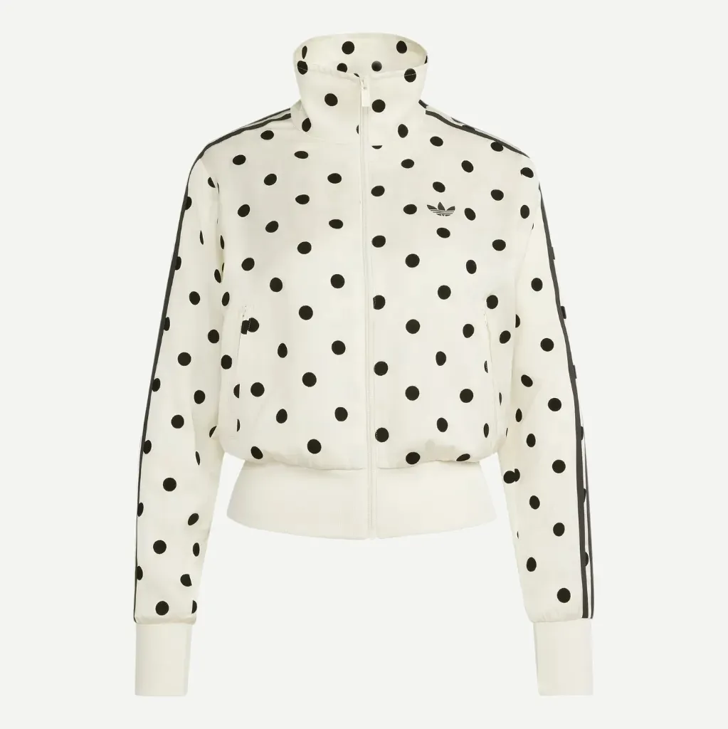[KV1165] Satin Polka Dots FB Track Top "Off White" - KV1165 (XS)