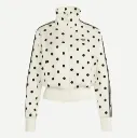 Satin Polka Dots FB Track Top "Off White" - KV1165