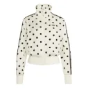 Satin Polka Dots FB Track Top "Off White" - KV1165