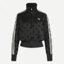 Satin Polka Dots FB Track Top "Black" - KV1166