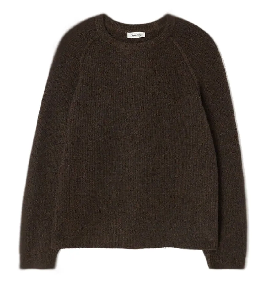 Pull Col Rond DAMSVILLE "Choco Chiné" - MDAM18F