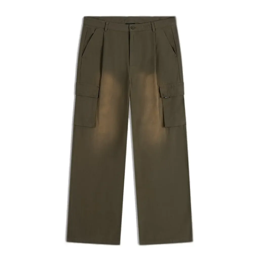 Washed Two Pockets Pants "Army Green" - 2610142