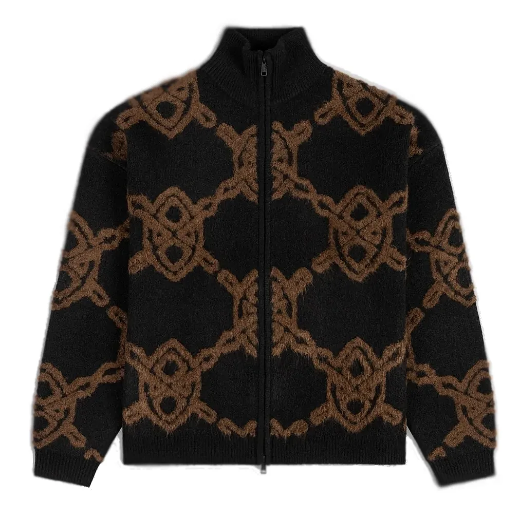 Shield Knit Zip Up "Black" - 2610143