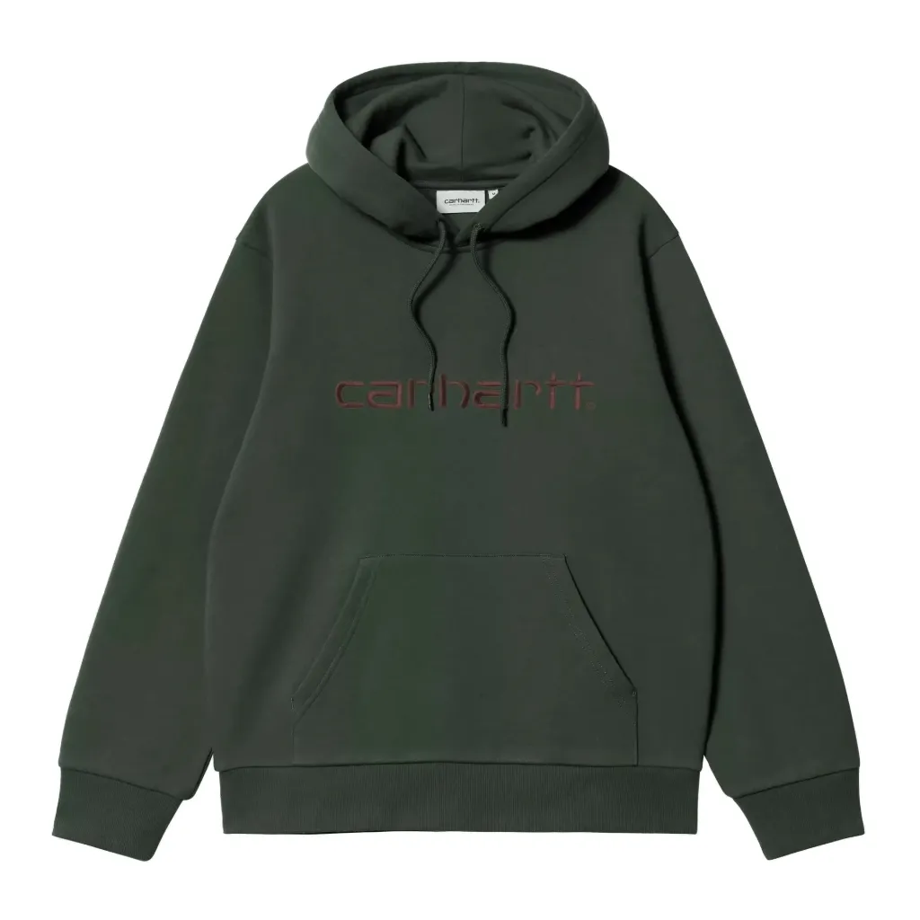 Hooded Carhartt Sweat "Dark Scarab / Palisander"