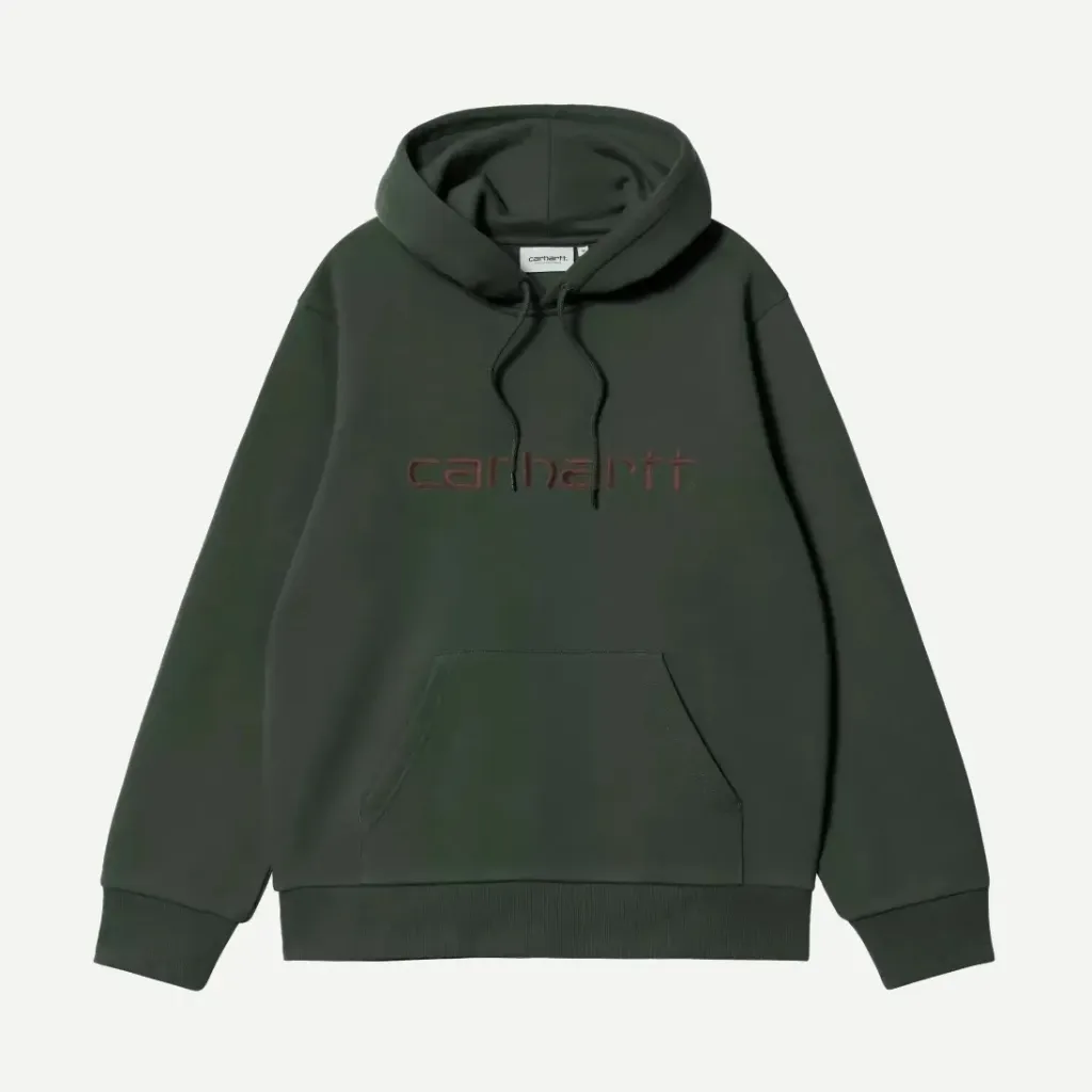 Hooded Carhartt Sweat "Dark Scarab / Palisander" - I030547_3YZ_XX