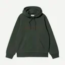 Hooded Carhartt Sweat "Dark Scarab / Palisander" - I030547_3YZ_XX