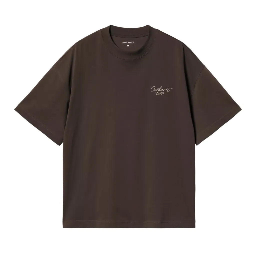 S/S Signature Script Tee-Shirt " Tobacco / Natural "
