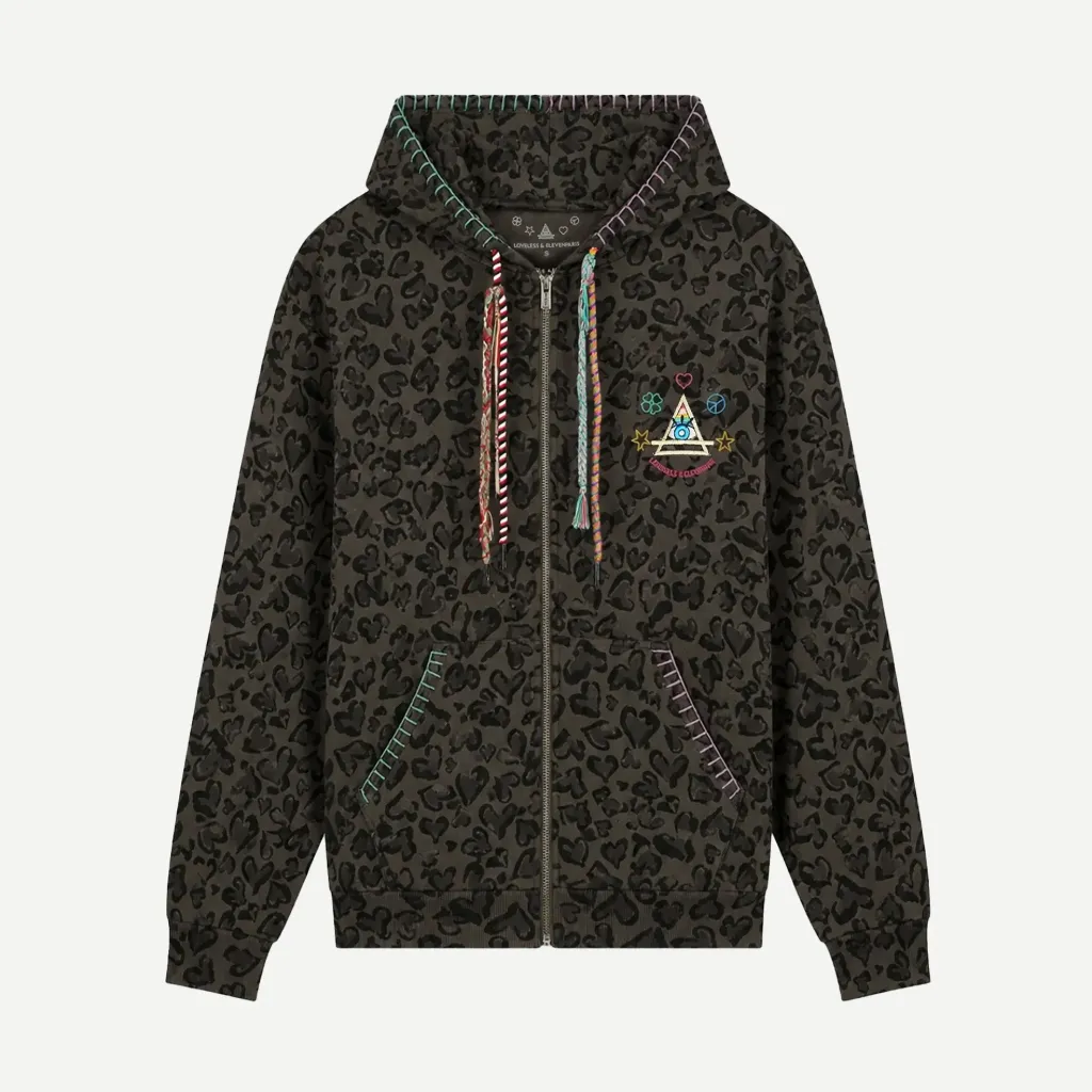 Sweatshirt Zippé Kids MOON "Black Heart" - MOONBLACKHEART