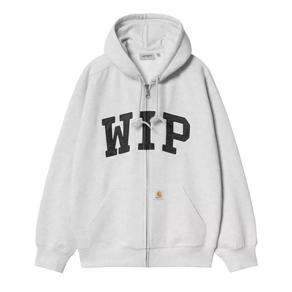 Hooded WIP Sweat Jacket "Ash Heather / Stone Washed"