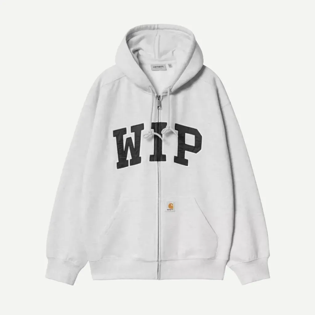 Hooded WIP Sweat Jacket "Ash Heather / Stone Washed" - I034691_482_06