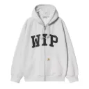 Hooded WIP Sweat Jacket "Ash Heather / Stone Washed"