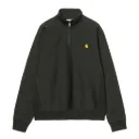Half Zip American Script Sweatshirt "Raven"