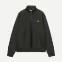 Half Zip American Script Sweatshirt "Raven" - I027014_3T6_XX
