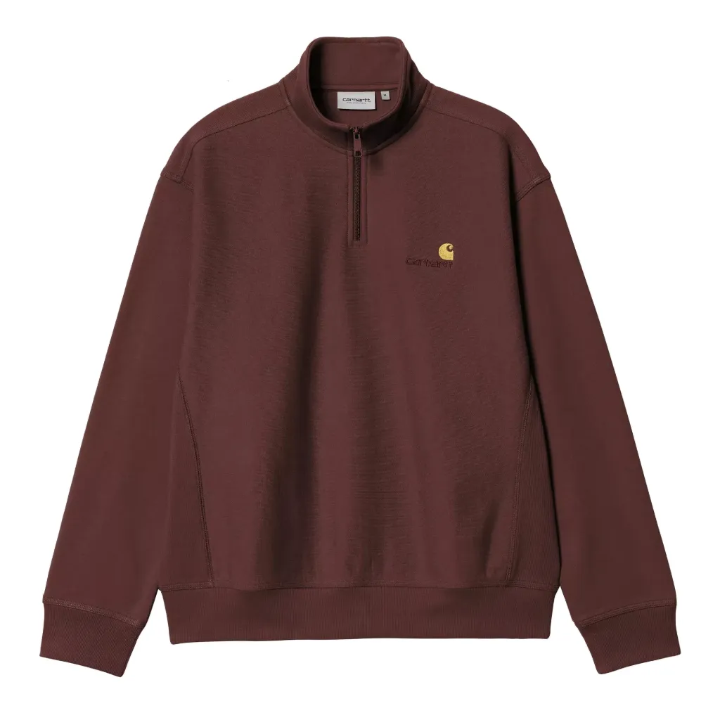 Half Zip American Script Sweatshirt "Amarone"