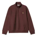 Half Zip American Script Sweatshirt "Amarone"