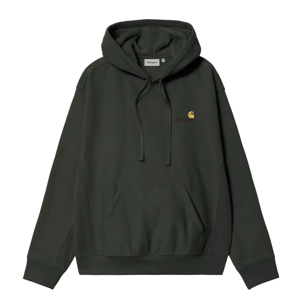 Hooded American Script Sweatshirt "Raven"