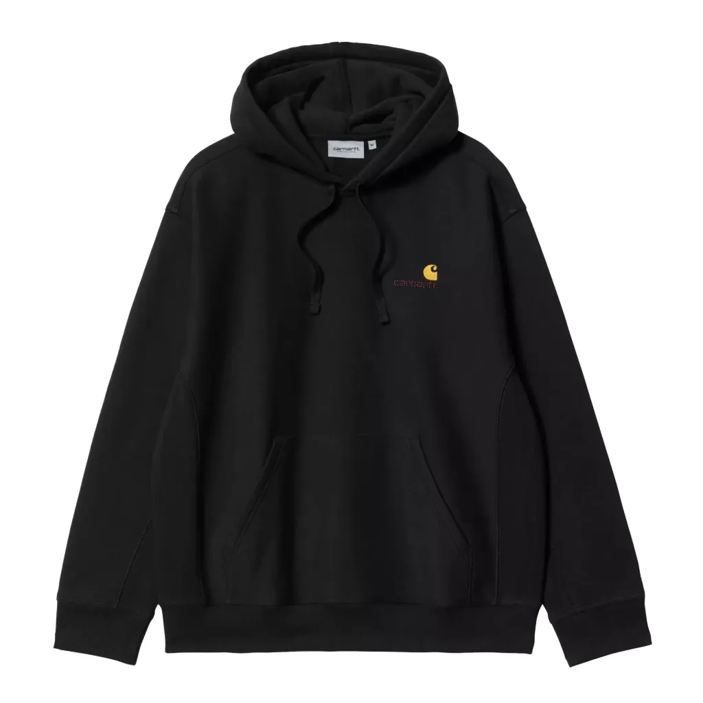 Hooded American Script Sweatshirt "Black"