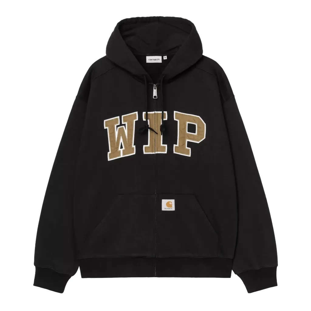 Hooded WIP Sweat Jacket "Black / Stone Washed"