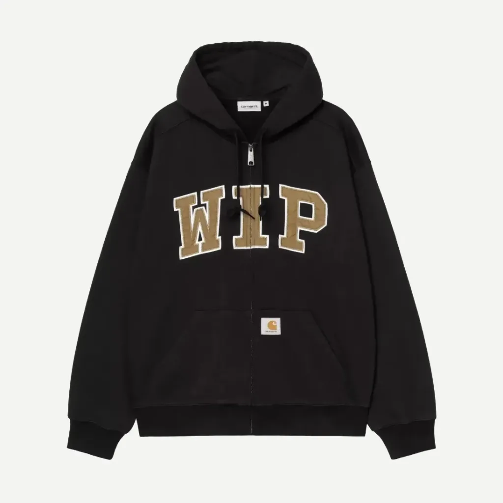 Hooded WIP Sweat Jacket "Black / Stone Washed" - I034691_89_06