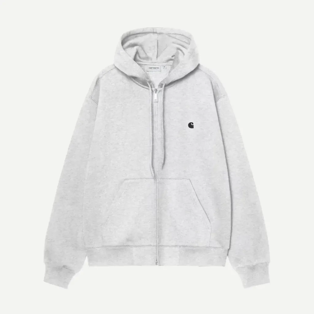 Hooded Mack Sweat Jacket "Ash Heather / Black" - I037102_00O_XX