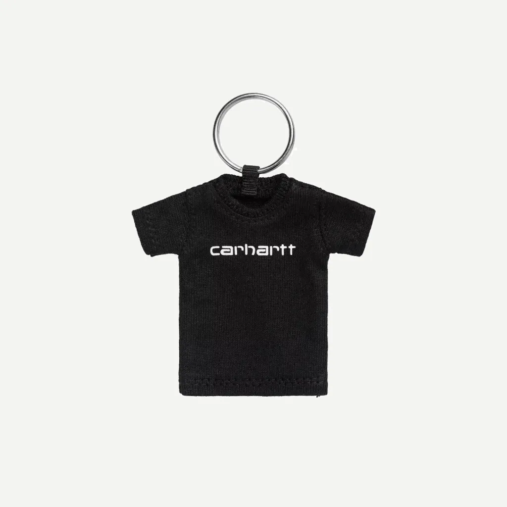 [I037324_89_XX] Mini Script Tee-Shirt Keychain "Black"
