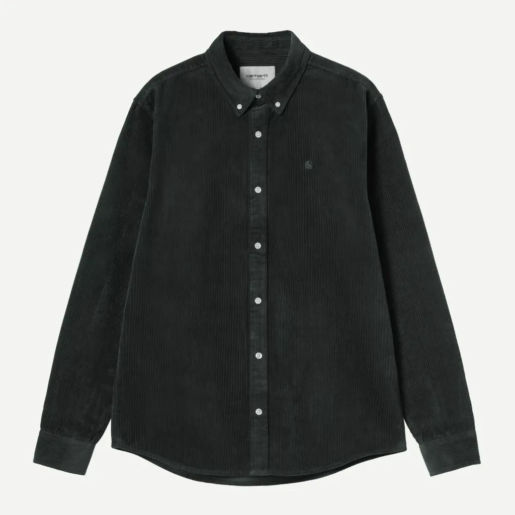 L/S Madison Cord Shirt "Raven" - I029958_3T6_XX