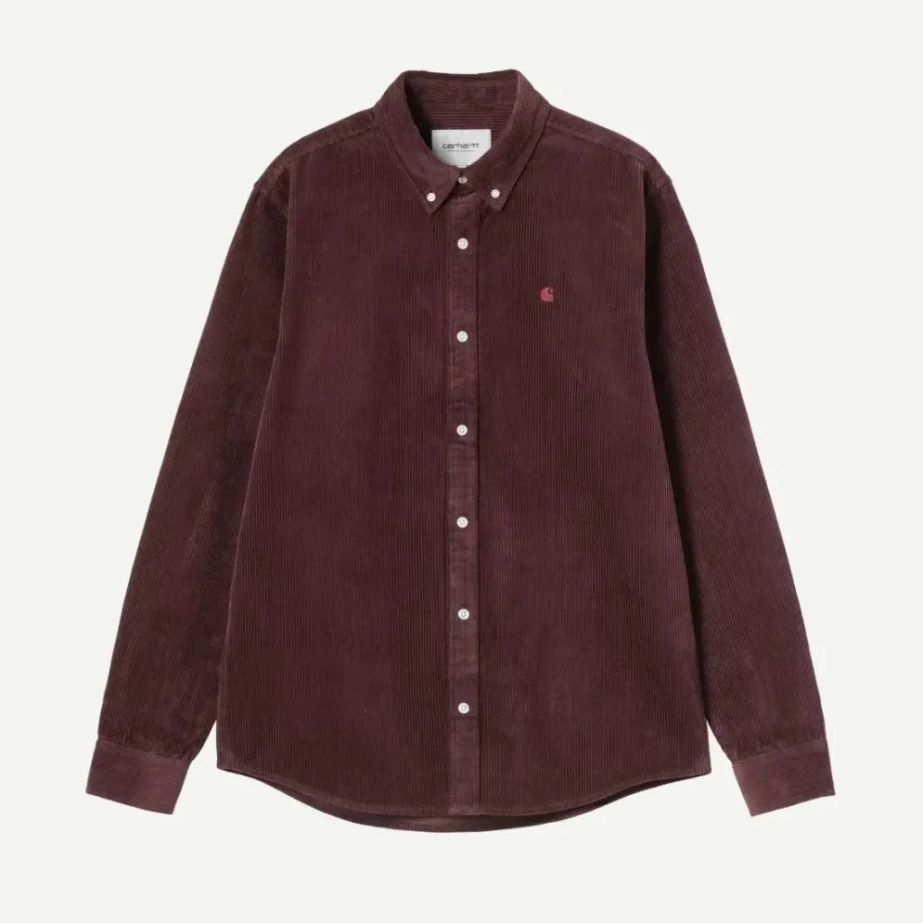 [I029958_826_XX] L/S Madison Cord Shirt "Amarone" - I029958_826_XX (XS)