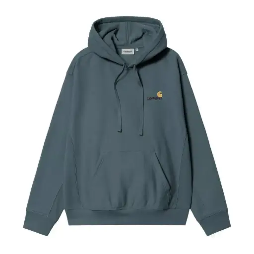 [I028279_3GB_XX] Hooded American Script Sweat "Office Blue"