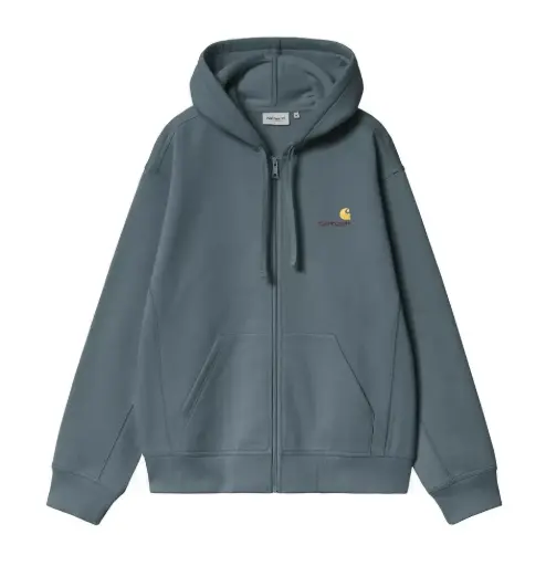 [I033063_3GB_XX] Hooded American Script Jacket "Office Blue"