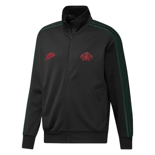 [KD0451] FIREBIRD TRACK TOP ROSES "Black / Collegiate Green" - KD0451