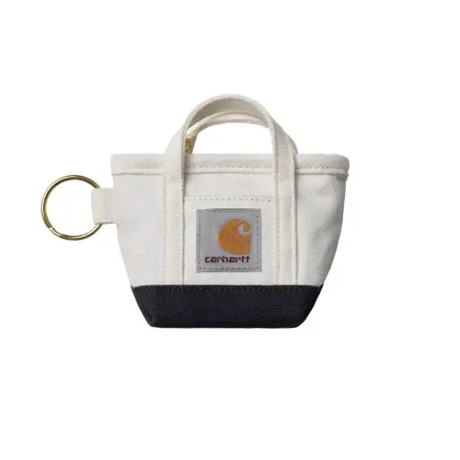 [I036418_2PI_XX] Mini Tote Bag Keychain "Natural / Blue"