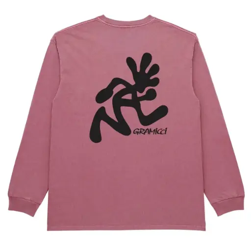 [G6SU-T106-RDPG] Running Man Long Sleeve Tee "Red Pigment"