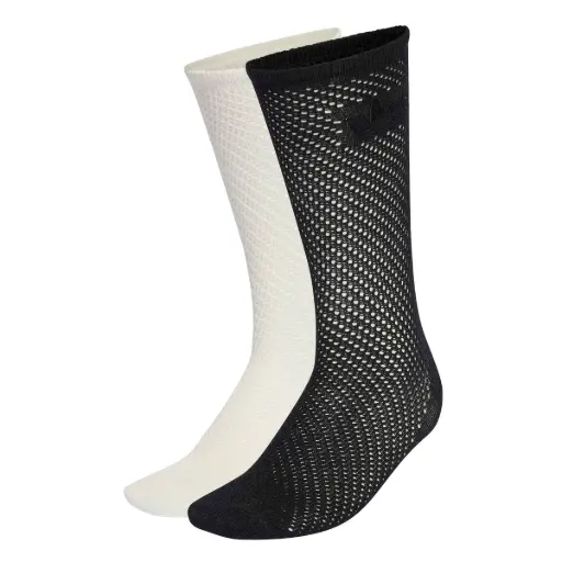 CROCHET SOCKS (2 PAIRES) "Off White / Black" - KD8398