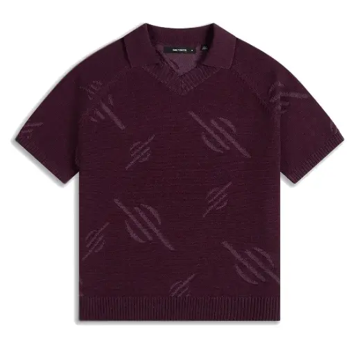 [2610038] Monogram Polo Knit "Potent Purple" - 2610038