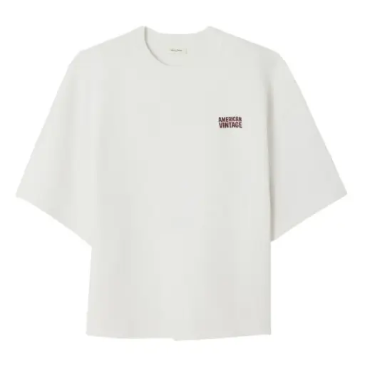 [MPLI03BBLANC] Sweat MC Col Rond Plizzy "Blanc Vintage" - MPLI03BBLANC